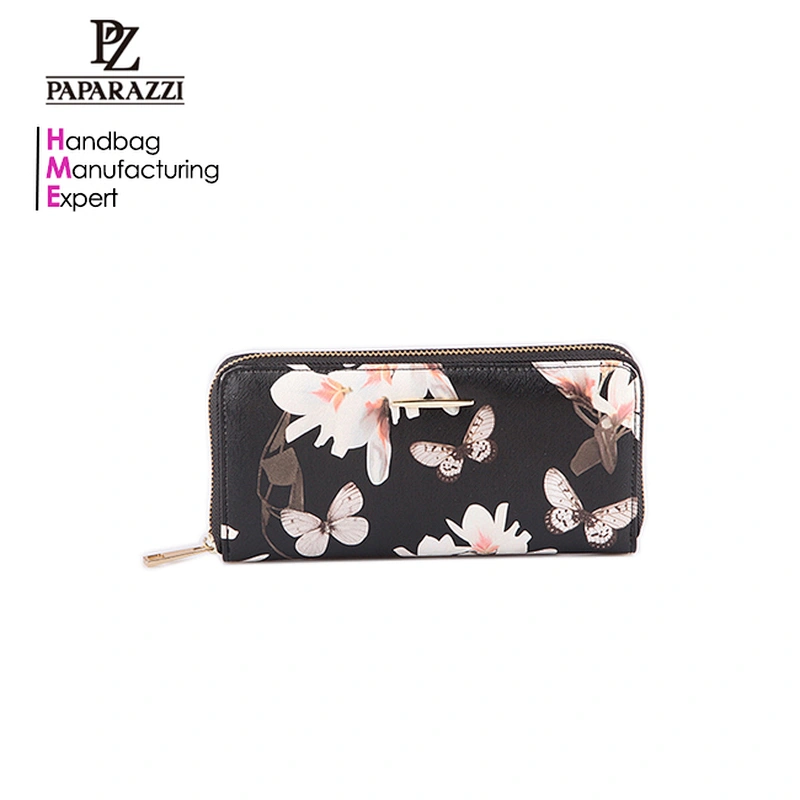 4531 Paparazzi 2018 Hot Selling Saffiano PU Ladies Flora Printing Wallet