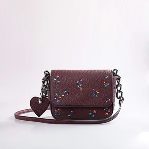 212868- 2018 New arrival hot sale ladies beads messenger shoulder bag leather women bag
