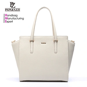 2008c#  No 25% tariff 0 duty wholesale customized tote bag woman beige branded shopping bag