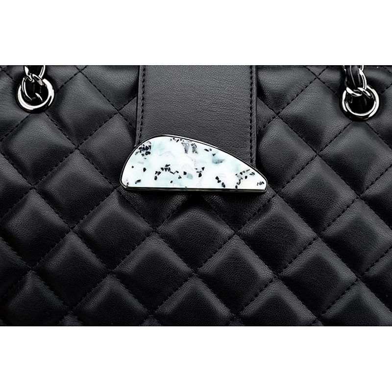 6991-TAX FREE Wholesale top brand bolsos designer faux leather quilted handbag foldable tote bag