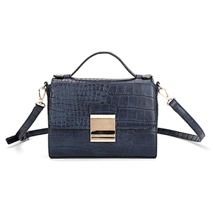 #6525 2019 wholesale latest hot selling designer custom high fashion women handbag pu crocodile leather shoulder bag for lady