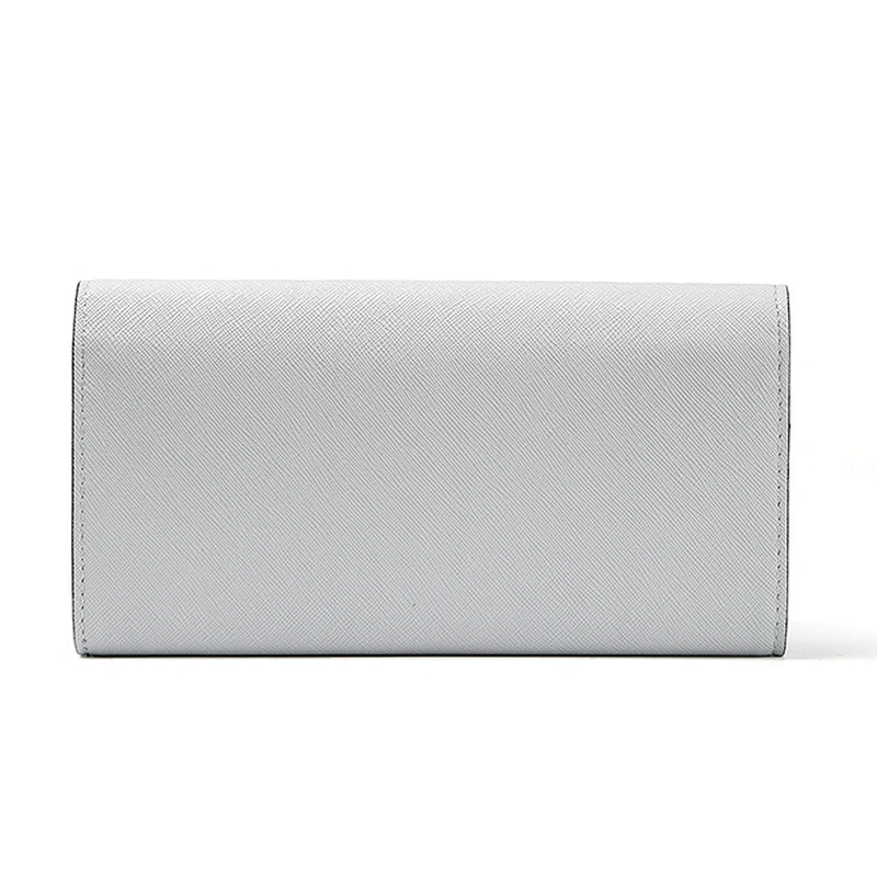 7055-3 folded guangzhou factory grey color saffiano PU leather wallets