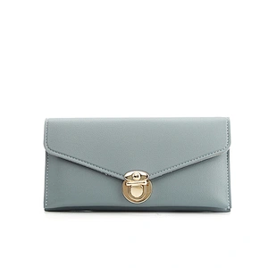 #9288 Zero customs carteras wholesale new arrival fashion elegant design slim double sided PU ladies purse leather wallet women