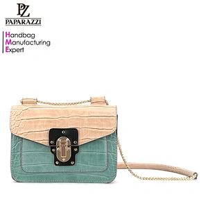 6542 Guangzhou high quality faux crocodile leather bag women stylish for 2018