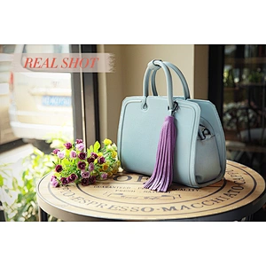 4019 Beige urban style tassel beauty bags wholesale china