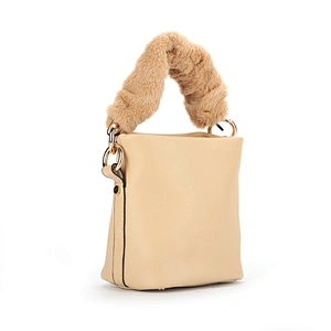 8475 New model fancy small PU material faux fur handbag hot crossbody sling bag