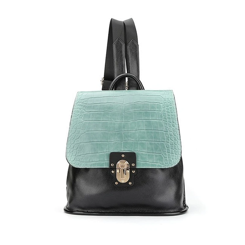 6543 Latest designer woman back pack bag crocodile leather new backpack fashion 2018