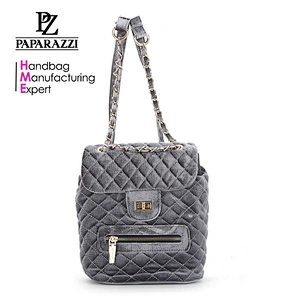 8580 customized corduroy large capacity embroidery backpack new design shoulder bag for ladies