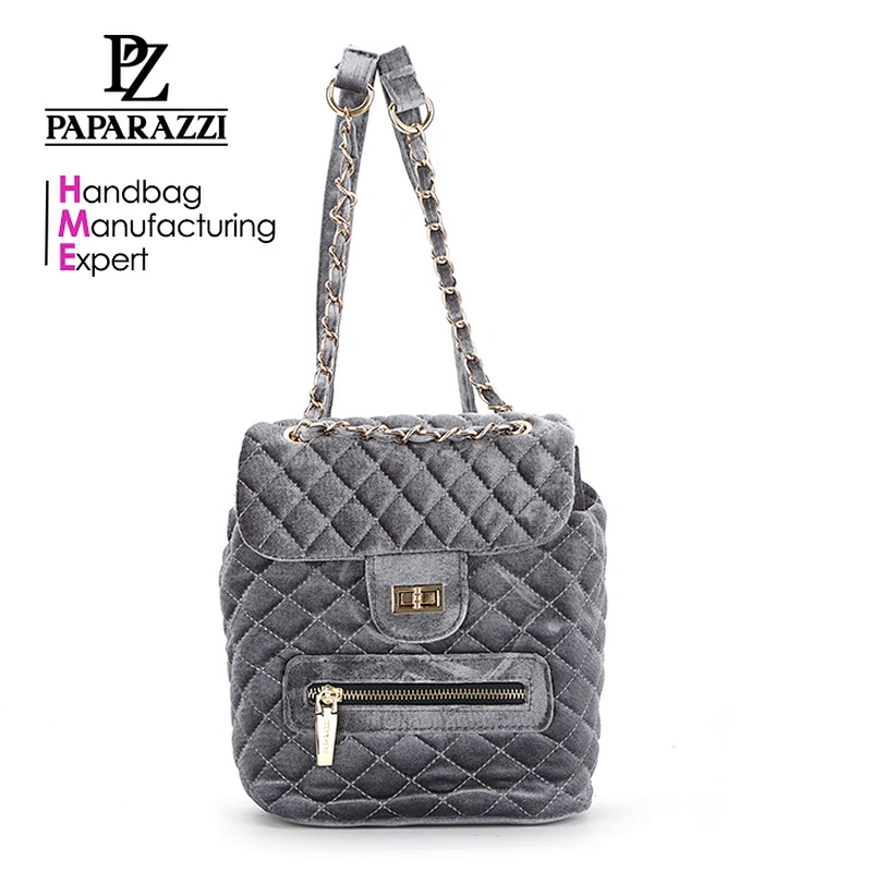 8580 customized corduroy large capacity embroidery backpack new design shoulder bag for ladies