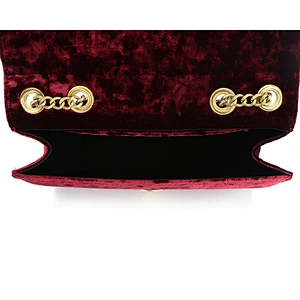 8831 New arrival Guangzhou manufacturer high quality fashion trend wine velvet shoulder bag for 2018