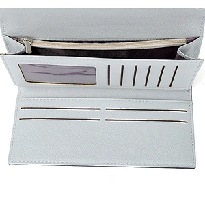 7055-3 folded guangzhou factory grey color saffiano PU leather wallets