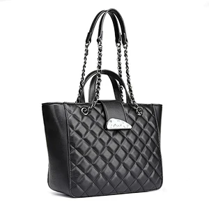 6991-TAX FREE Wholesale top brand bolsos designer faux leather quilted handbag foldable tote bag