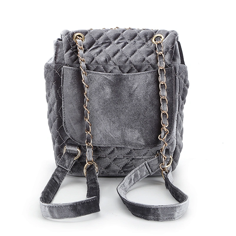 8580 customized corduroy large capacity embroidery backpack new design shoulder bag for ladies