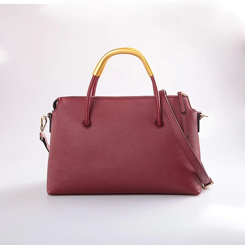 5043- Wholesale factory customize fancy handbag elegant women's shoulder bag in burgundy