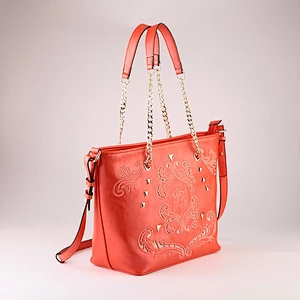 5141-New Models Women Embroidery Handbags Brand Customized Chain Handle Tote Bag