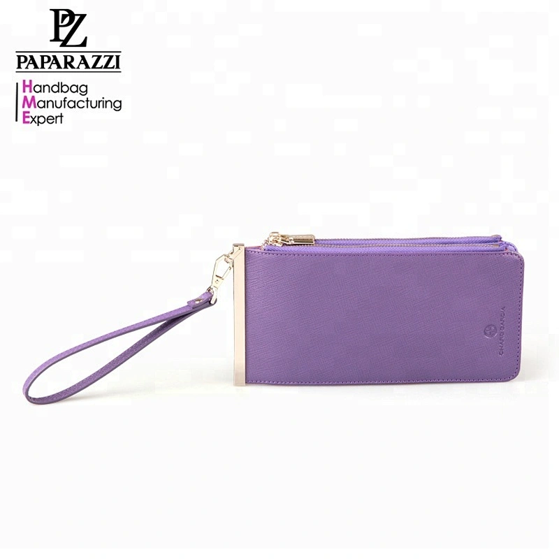 4455-Newly coming wholesale trendy lady genuine leather functional clutch wallet