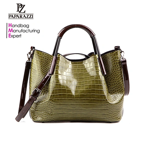 5895 Paparazzi since 1992 OEM Services women tote bag croco faux leather lady fashion handbag