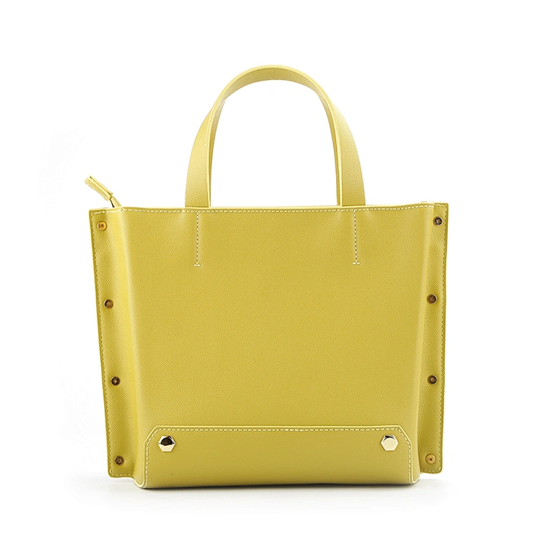 #8972 BSCI authorized TAX FREE factory made no lining studs decorative young women's art handbags models handbags