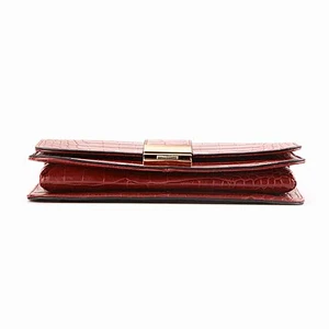 6523# 2019 Bolsos de mujer newly fashion design red crocodile reversible ladies shoulder bags latest leather crossbody bag women