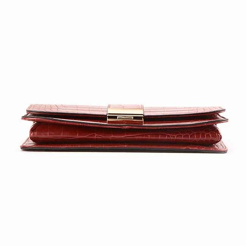 6523# 2019 Bolsos de mujer newly fashion design red crocodile reversible ladies shoulder bags latest leather crossbody bag women