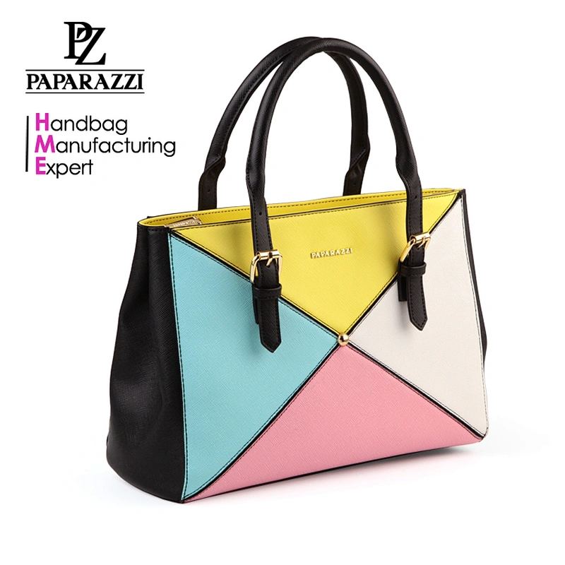 5833 P&S Union Group manufacturer since 1992 summer new collection color contrast lady fashion handbag 2018