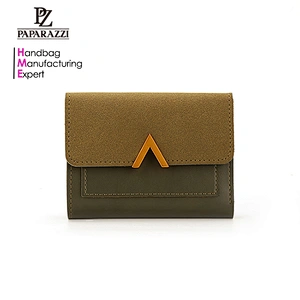 7917 Paparazzi 2019 spring fashion high quality faux leather ladies trifold wallet wholesale women custom wallet