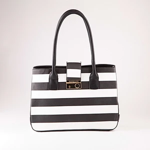 5338 Paparazzi since 1992 Guangzhou factory stripe printing women bags fashion ladies pu leather handbags