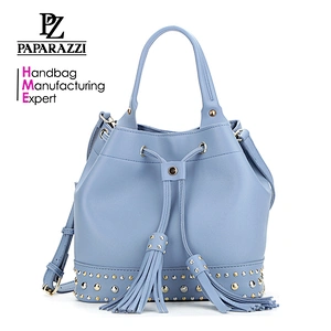 8543 New coming custom drawstring bags for women with studs and tassels