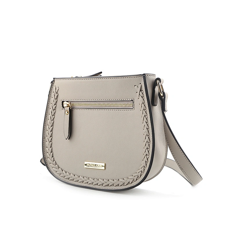 #10677 One thousand workers Myanmar factory wholesale pu leather woven trimming cross body bag shoulder