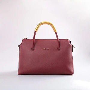 5043- Wholesale factory customize fancy handbag elegant women's shoulder bag in burgundy