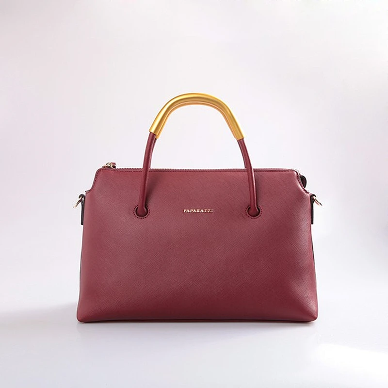 5043- Wholesale factory customize fancy handbag elegant women's shoulder bag in burgundy