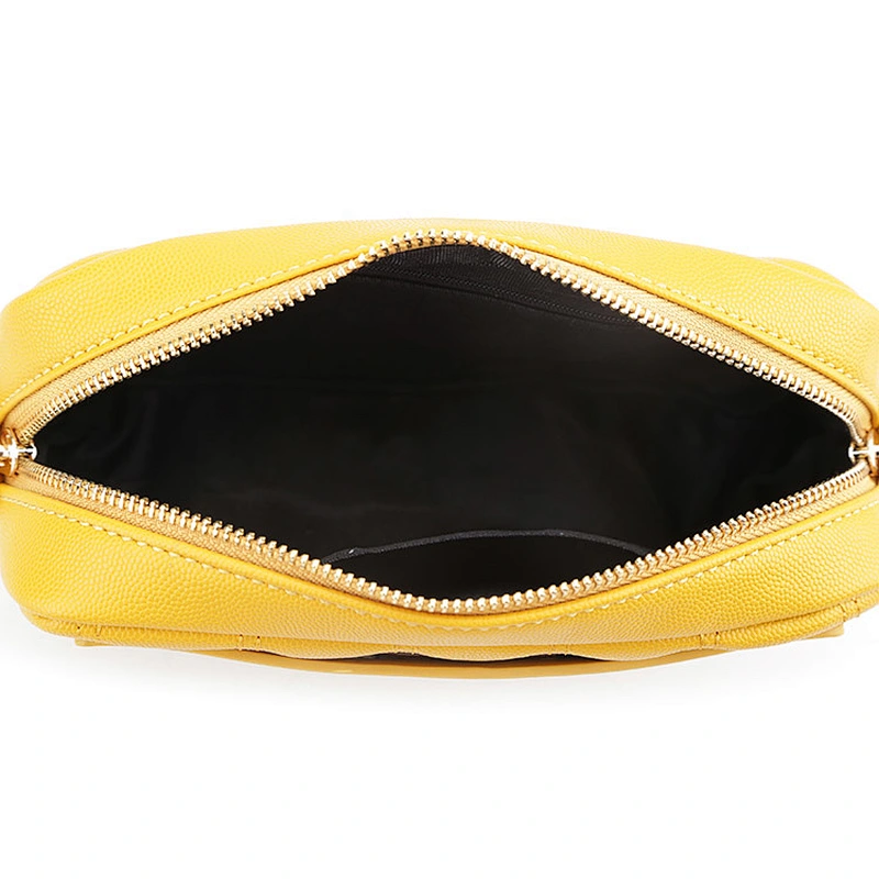 #10369 2020 SS Myanmar made PAPARAZZI brand Italy designer striped stitching yellow color crossbody women shoulder bag