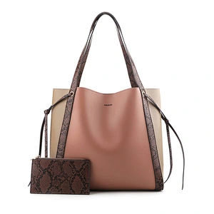 #10380 Tax Free Myanmar maker hot sale latest fashion custom genuine python ladies tote bags luxury designers handbags for women