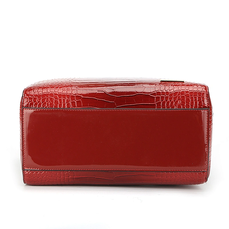 6240-New arrival fashion ladies shiny crocodile PU leather bowling bags