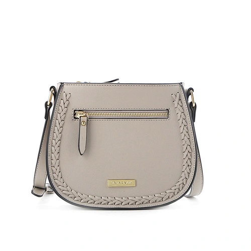 #10677 One thousand workers Myanmar factory wholesale pu leather woven trimming cross body bag shoulder