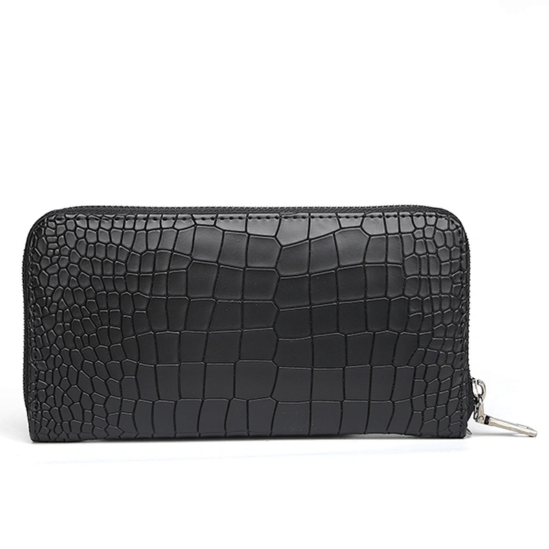 #7051 Tax Free Myanmar made carteras new fashion design custom minimalist ladies purse crocodile PU leather women wallet