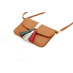 8659# 2019 China suppliers wholesale latest high fashion designer women custom crossbody bag new ladies clutch bag with tassel