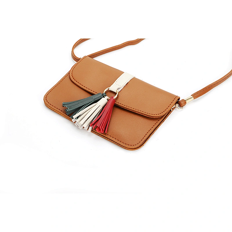 8659# 2019 China suppliers wholesale latest high fashion designer women custom crossbody bag new ladies clutch bag with tassel