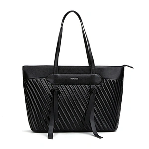 #10345 2019 Paparazzi new arrival hot selling high quality pleated cotton leather design women fashion handbag tote bag for lady