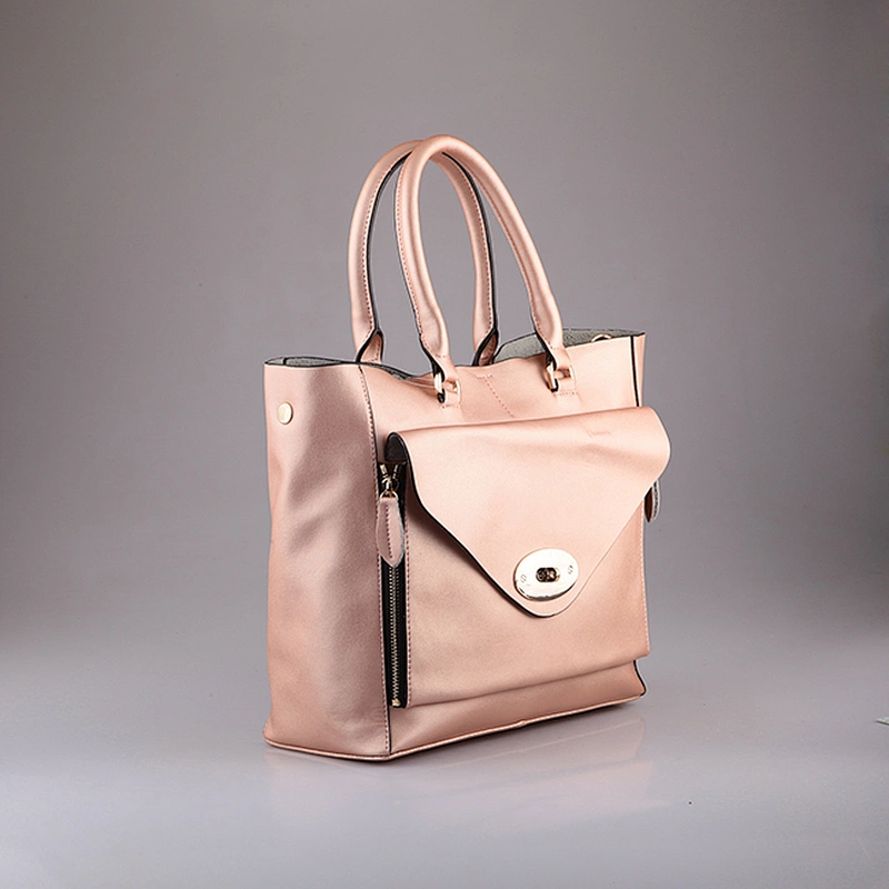 4015-Hot sale designer office ladies genuine leather tote bag factory guangzhou China 2018