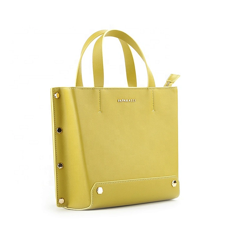 #8972 BSCI authorized TAX FREE factory made no lining studs decorative young women's art handbags models handbags