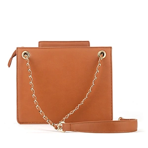 7425 Free logo embossed square shape classic tassel chain crossbody bags