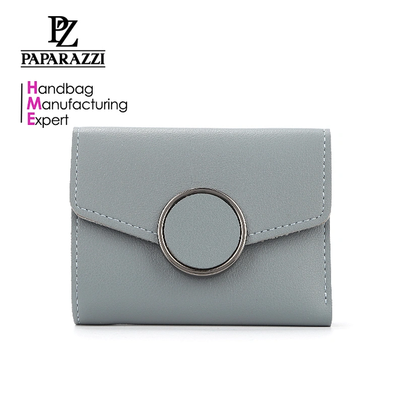 #7101 Factory wholesale women's fashion wallet trifold large capacity PU leather purse