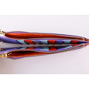 4455-Newly coming wholesale trendy lady genuine leather functional clutch wallet