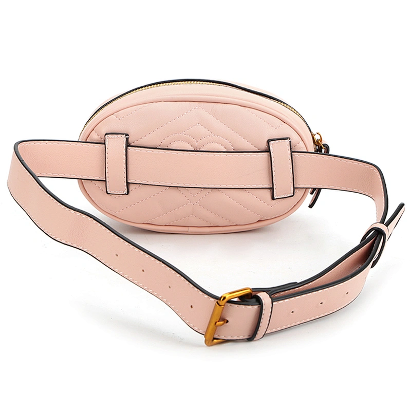 Paparazzi 2018 spring design quilted waist bag NO. 8485 wholesale PU ladies fancy small bag