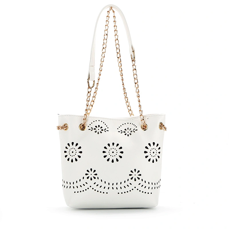 8497-White color laser printing saffiano tote bags newest designs