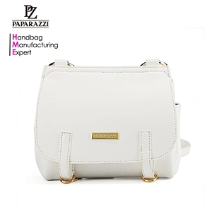 7007 Guangzhou manufacturer women fashion PU hanging white shoulder bag