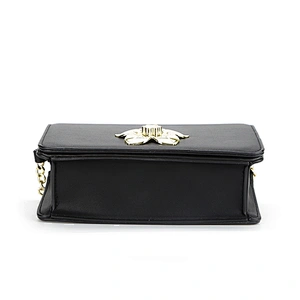 8464 Gorgeous metal flower closure PU lady bag supplier shoulder bag sale