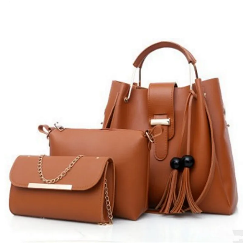 ZB001- TAX FREE manufacturer 2019 new brand fashion bags women handbags set ladies pu leather shoulder bags handbag set