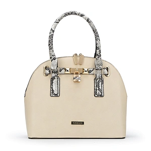 6237-High quality PAPARAZZI vegan snake PU leather material women's fashion fancy satchel bag